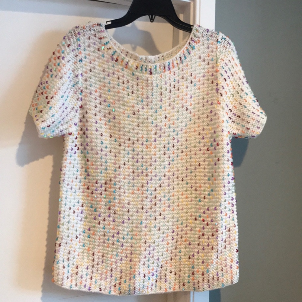 ASOS White sequin sweater.